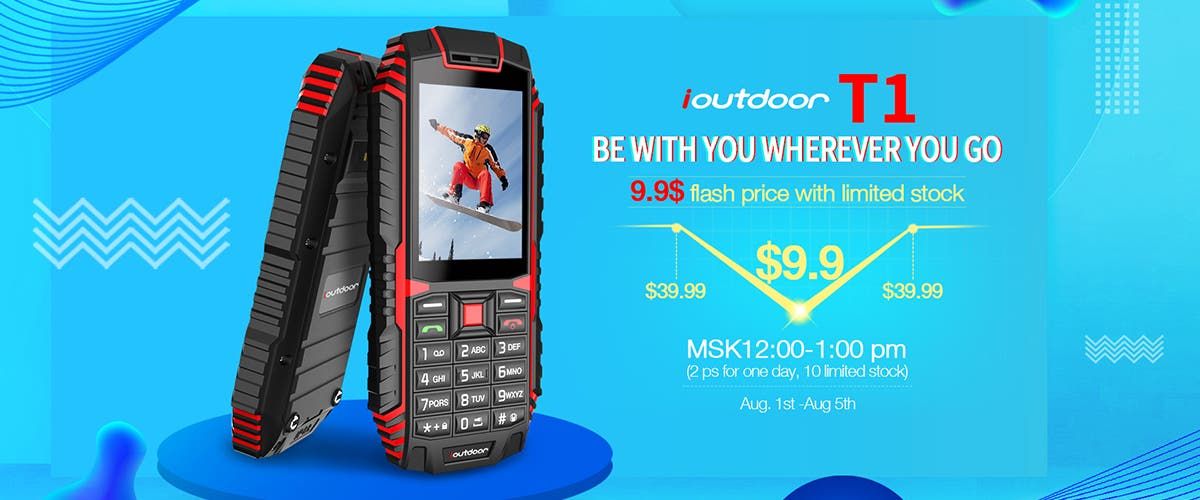 ioutdoor T1 IP68 Rugged Smartphone on Flash Sale at Just $9.9!