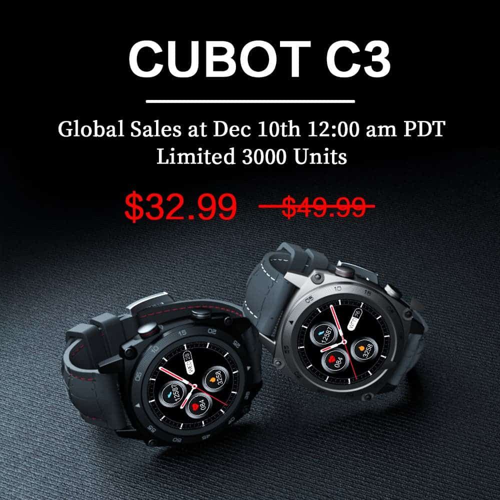 Cubot launches the C3 smartwatch for just $32.99