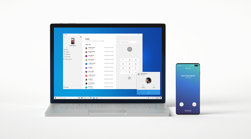 Windows 10: calls on Android smartphones will be manageable from a PC