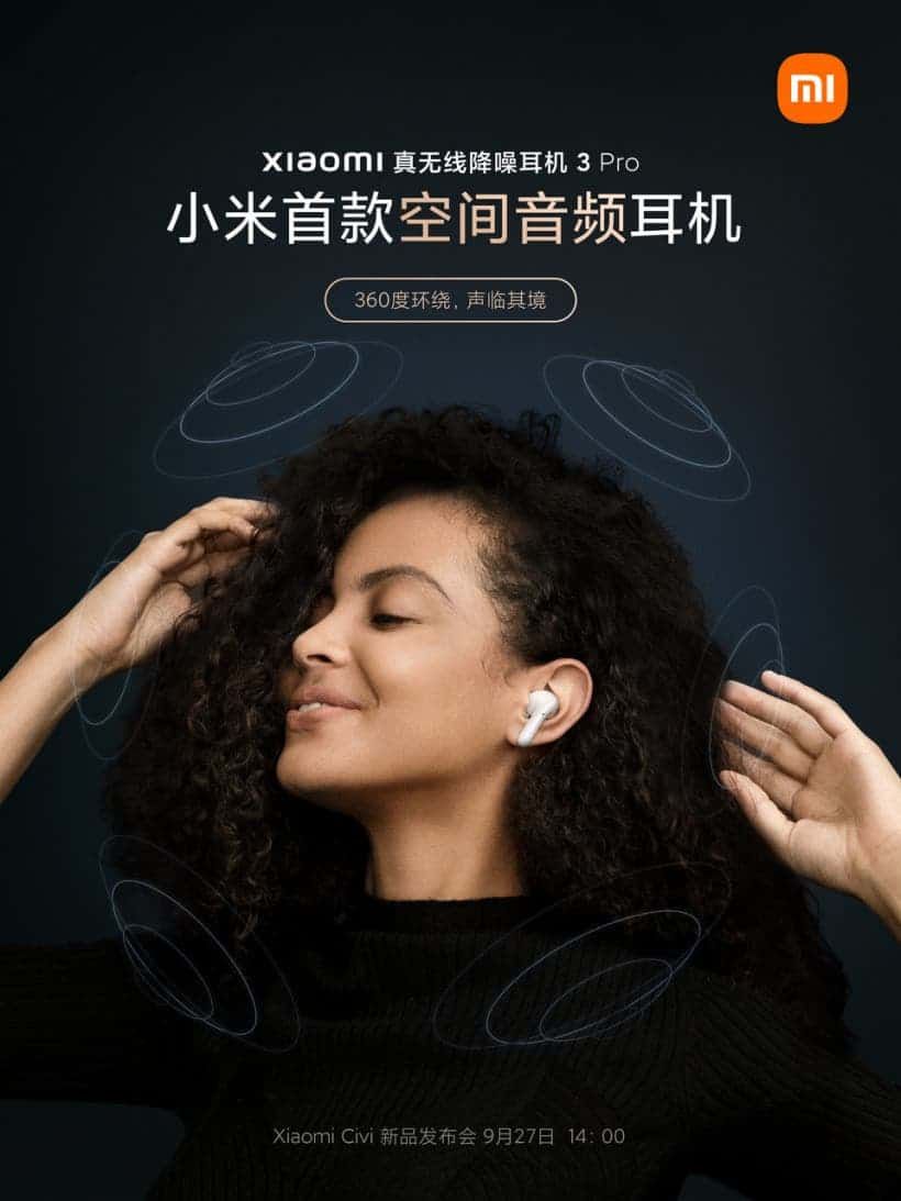 Xiaomi True Wireless Noise-Cancelling Headset 3 Pro Coming Tomorrow