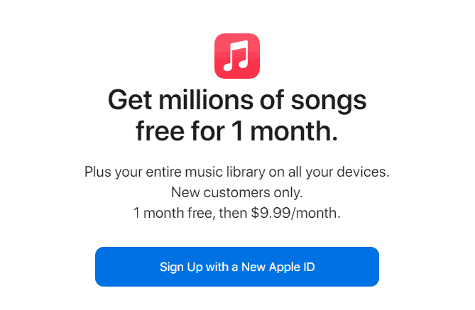 Apple cuts Apple Music free trial to one month