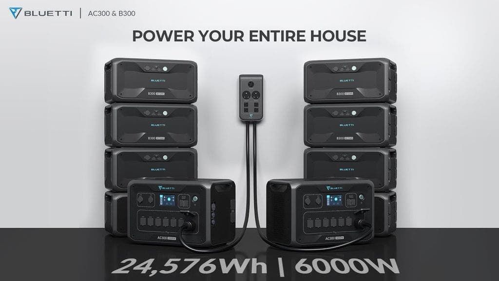 BLUETTI AC300 - A solar power station that can max out at 6kW, 24.6kWh