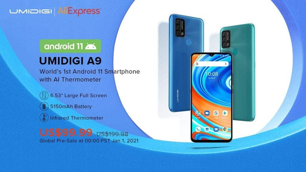 UMIDIGI A9 launched as the world’s first Android 11 phone with IR temp measuring