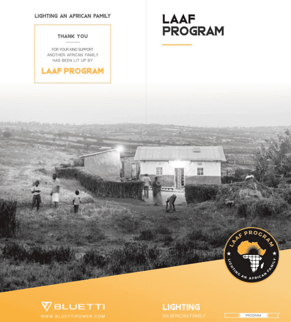 Bluetti is helping Africa with their great Project LAAF