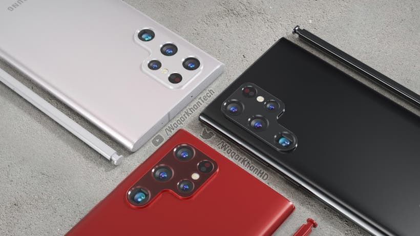 Samsung Galaxy S22 Ultra Renders Show Note-Like Design