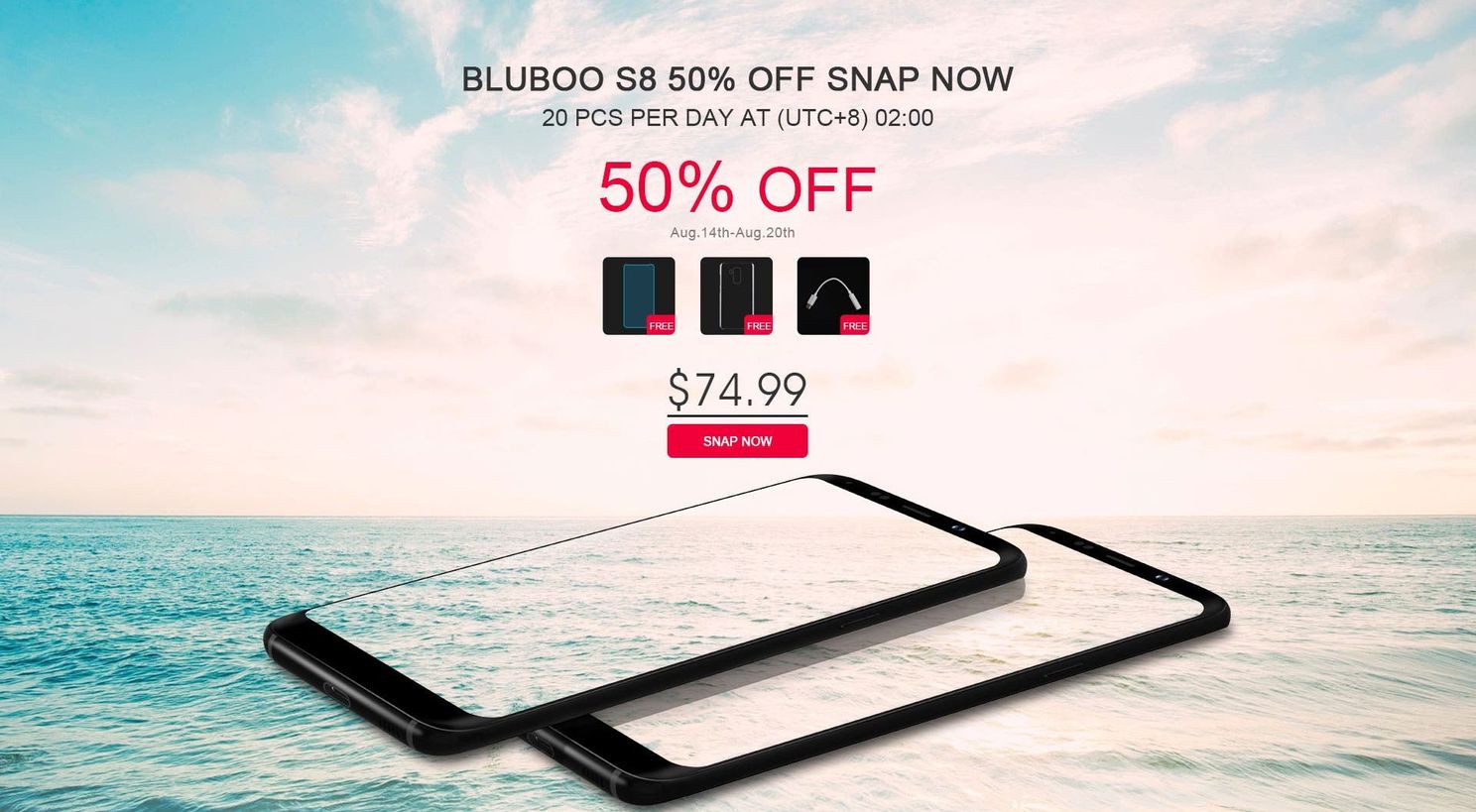 BLUBOO S8 Presales Kick off with 50% Discount and Giveaways