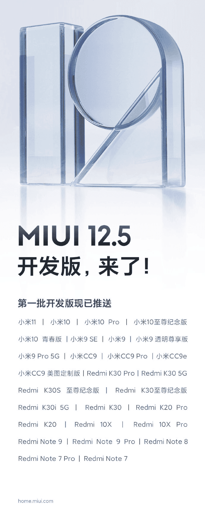 Xiaomi releases the first open beta of MIUI 12.5 with support for 28 devices