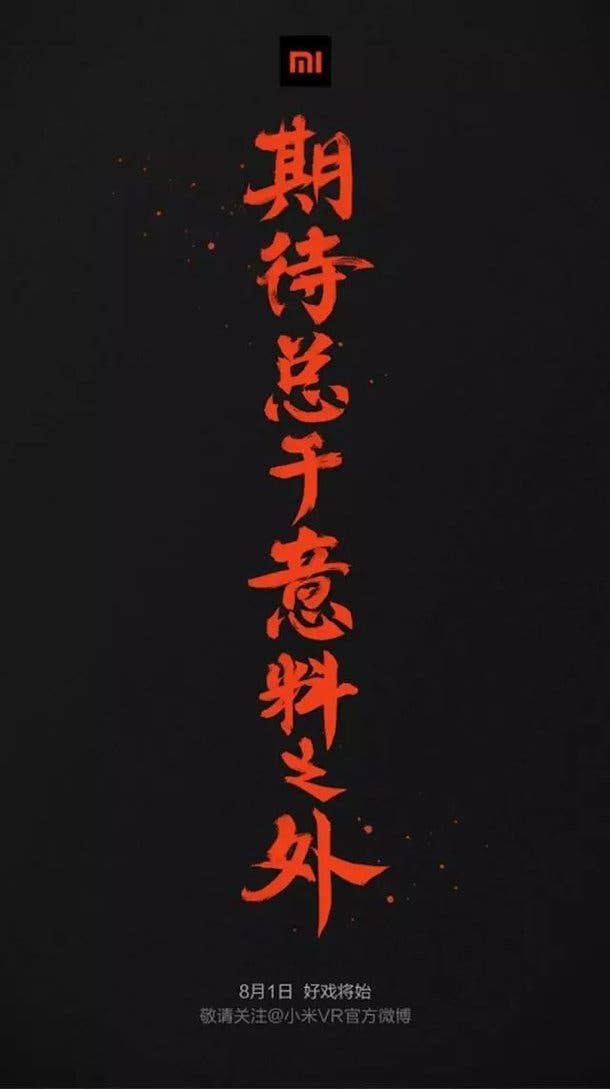 Xiaomi tease VR launch on the 1st August