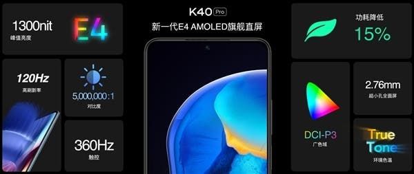 Redmi K40 has the best flat screen on the market
