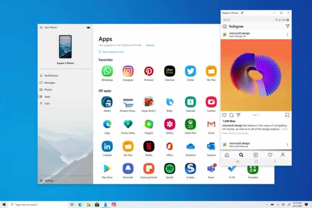 Microsoft Your Phone App multi-tasking capabilities now work on more Samsung devices