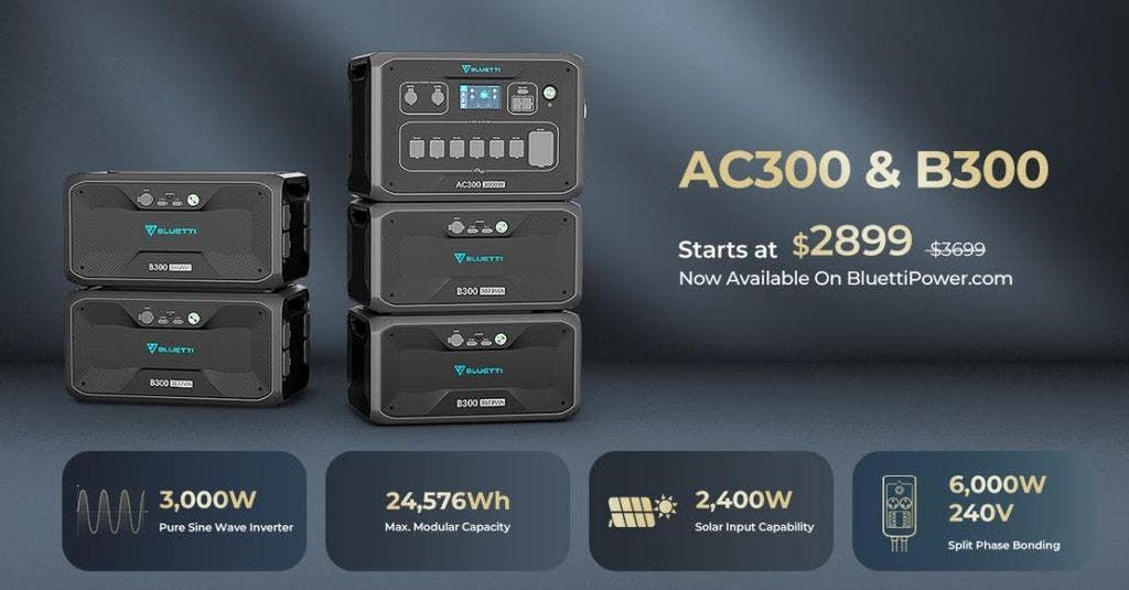 BLUETTI AC300 - A solar power station that can max out at 6kW, 24.6kWh
