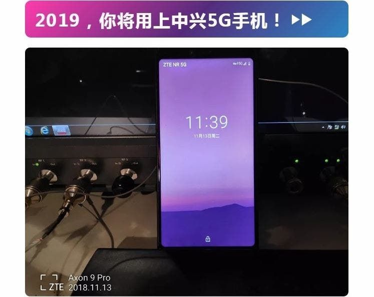 ZTE's 5G smartphone will arrive in the first half of 2019