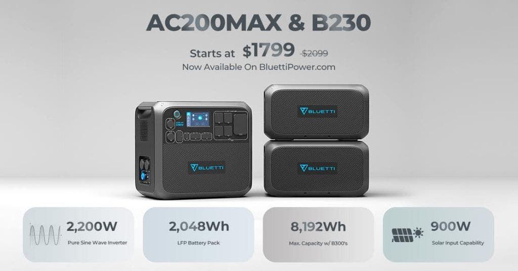 BLUETTI AC300 - A solar power station that can max out at 6kW, 24.6kWh
