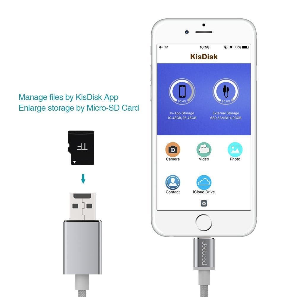 Dodocool Lightening to microSD / USB Adapter on sale at Amazon