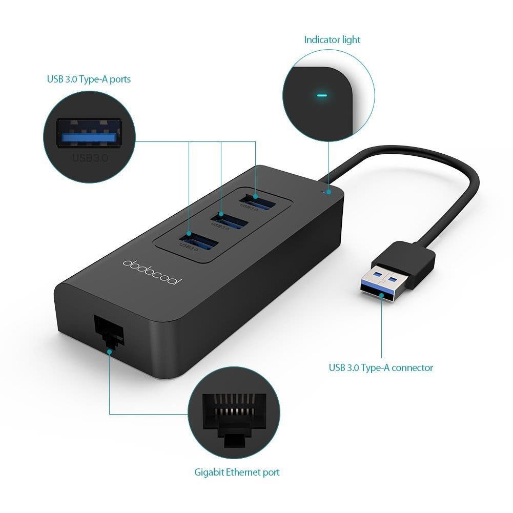 Deal: dodocool USB 3.0 Hub with 3-USB and RJ45 ports - 60% off with Our Coupon