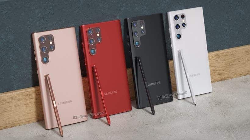 Samsung Galaxy S22 Ultra Renders Show Note-Like Design
