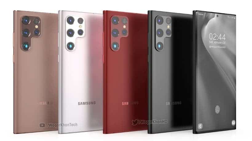 Samsung Galaxy S22 Ultra Renders Show Note-Like Design