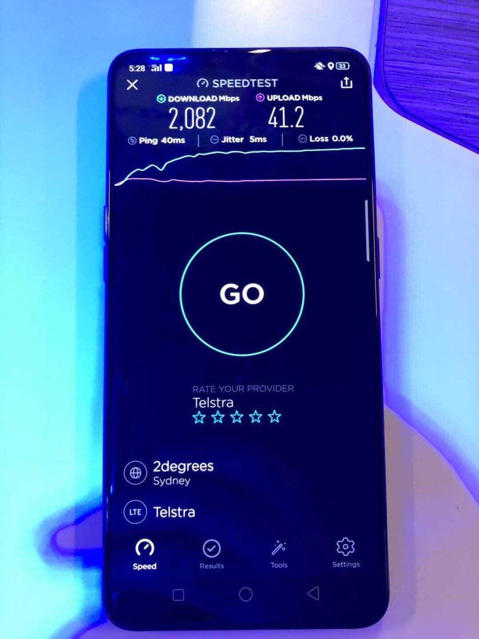 OPPO Reno 5G Tested In Australia, Showing 2Gbps Download Speed