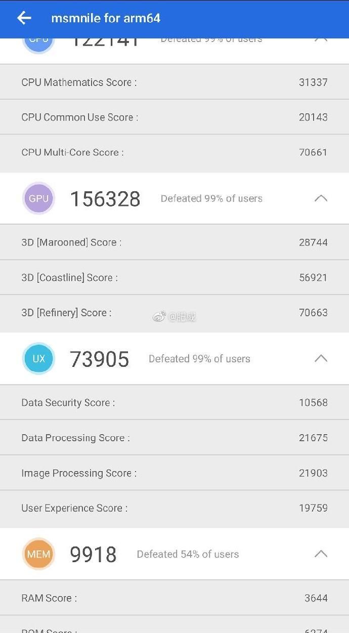Snapdragon 8150 AnTuTu score is higher than the Kirin 980 and A12 Bionic