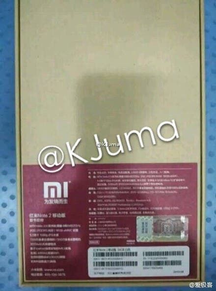 Xiaomi Redmi Note 2 and packaging spied, claimed to have Helio X10
