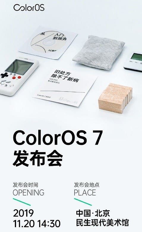 Oppo will officially launch ColorOS 7 on November 20