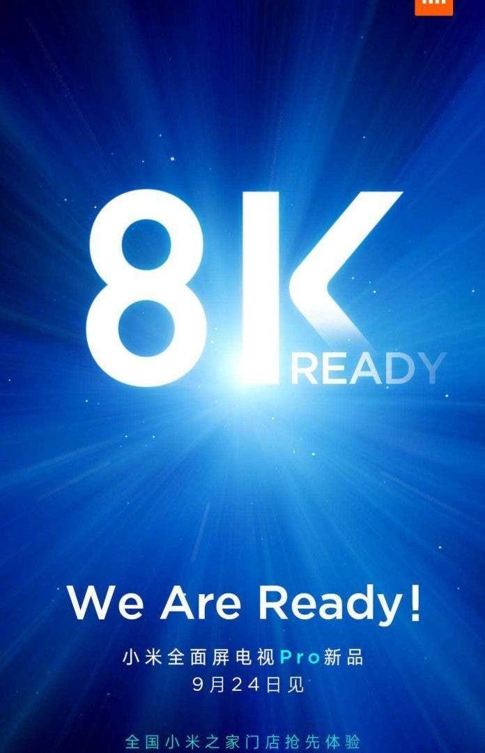 Xioami Mi TV 8K Edition to Launch on September 24