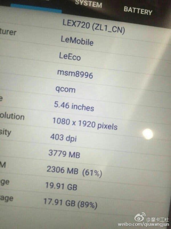 This is LeEco’s Snapdragon 821 phone