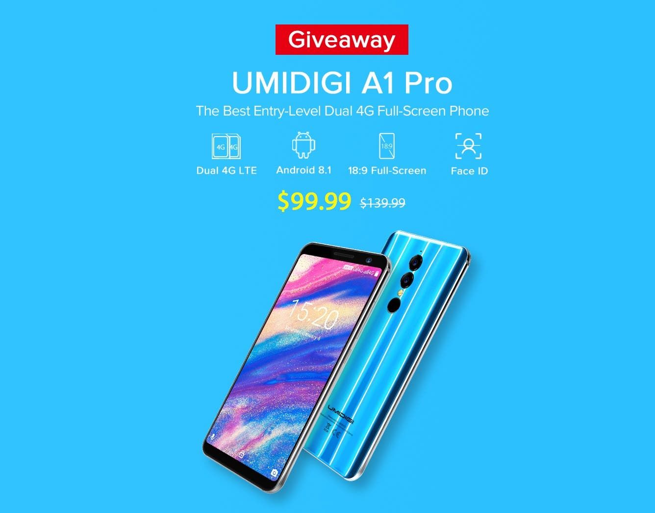 Giveaway: Win One of 25 Free UMIDIGI A1 Pro