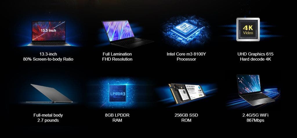 CHUWI AeroBook Pro - powerful metal laptop for just $449