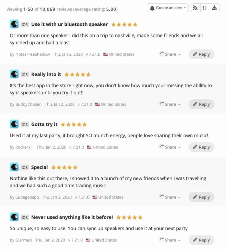 Notice how this exact same group of reviewers has also left glowing 5-star reviews in a different, unrelated app - and all on the same day.