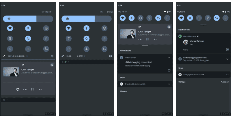 Android 12's user interface appears to be very different from Android 11