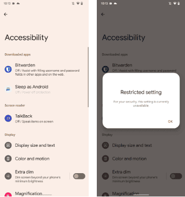Android 13 will further restrict sideloading app permissions