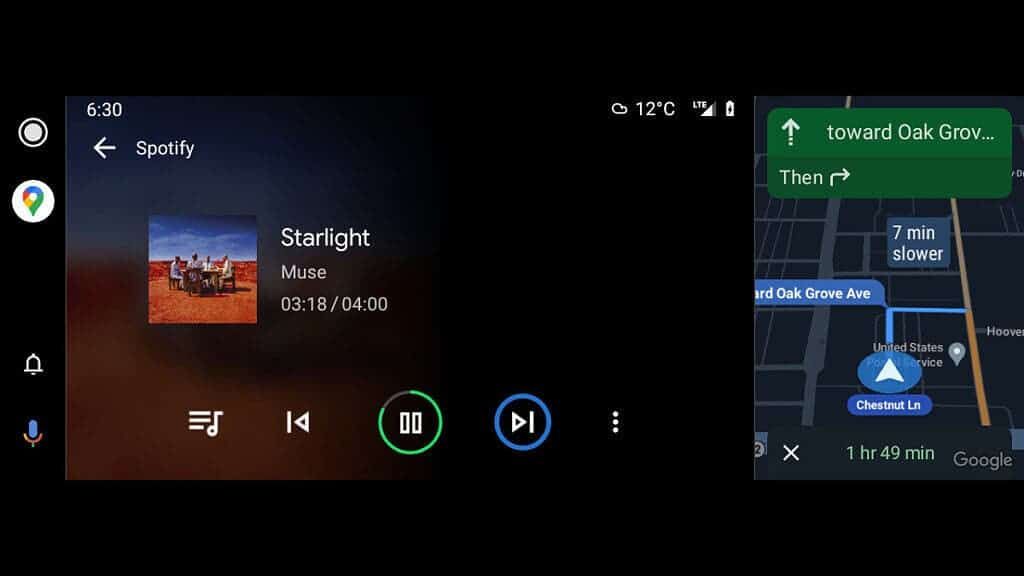 Split-screen mode began to appear among Android Auto users