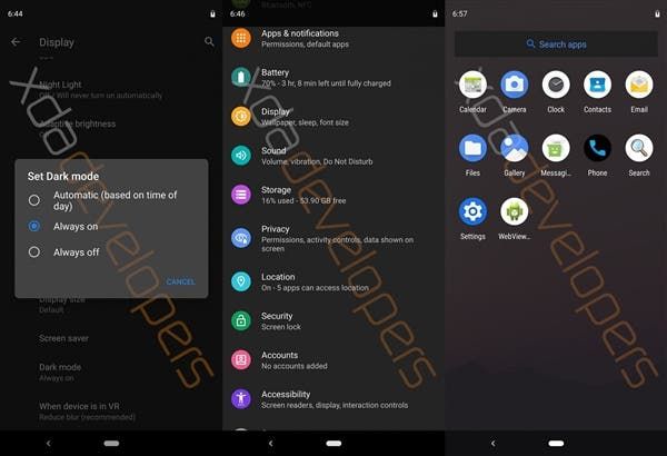 Android Q beta appears online with a large number of new developer features