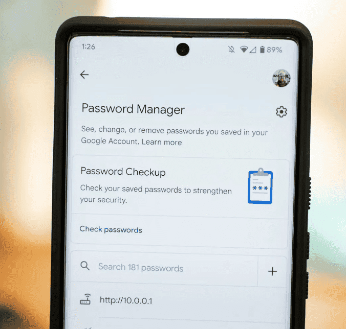 New Android feature: add password manager tool to the home screen