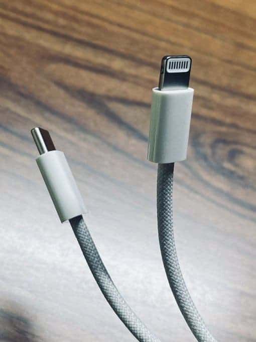 iPhone 12 USB Type-C to Lightning braided charging cable leaks