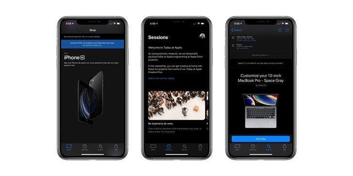 Apple Store app adds support for iOS 13 Dark Mode