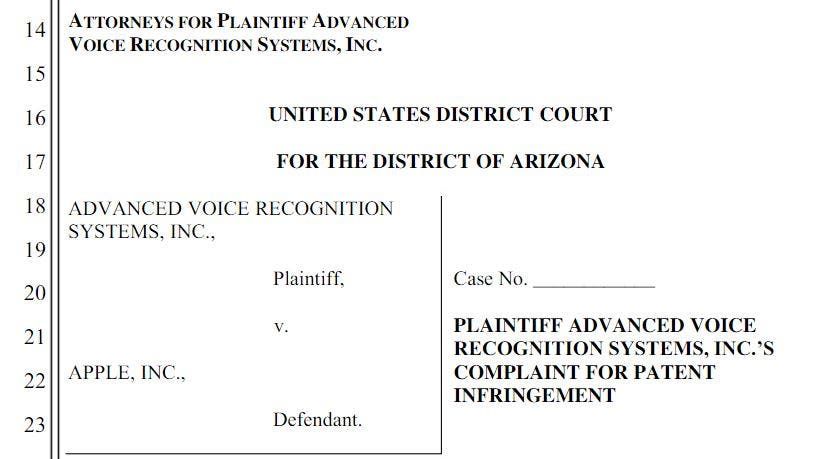 Apple Sued For Patent Infringement