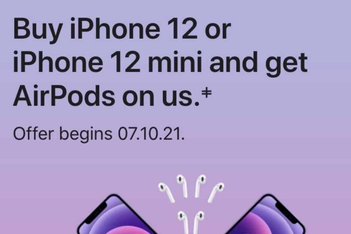 Apple Is Offering AirPods for Free if You Buy the iPhone 12 or iPhone 12 Mini, Starting October 7