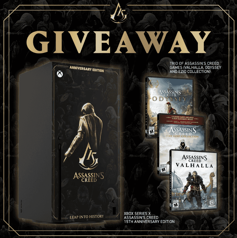 Microsoft launch "Assassin's Creed" 15th anniversary XSX console