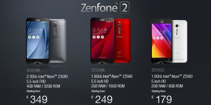 Asus Zenfone 2 on sale from only 179 Euros in Europe
