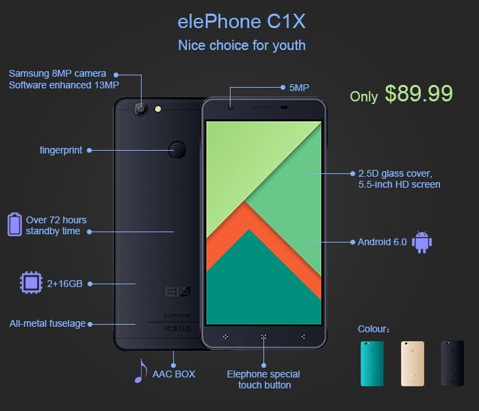 Elephone C1X now available on Aliexpress for $89.99
