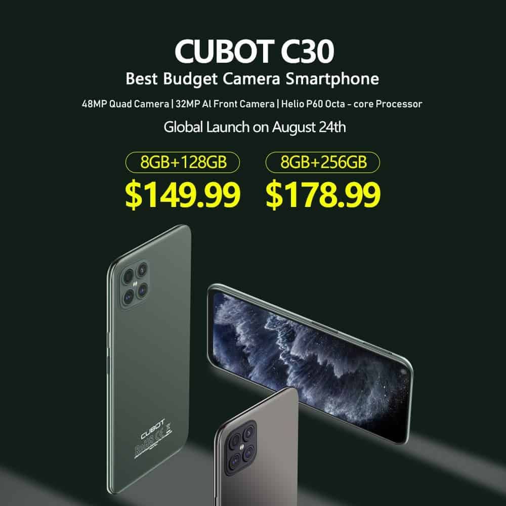 CUBOT C30 goes official with quad cameras for $149.99