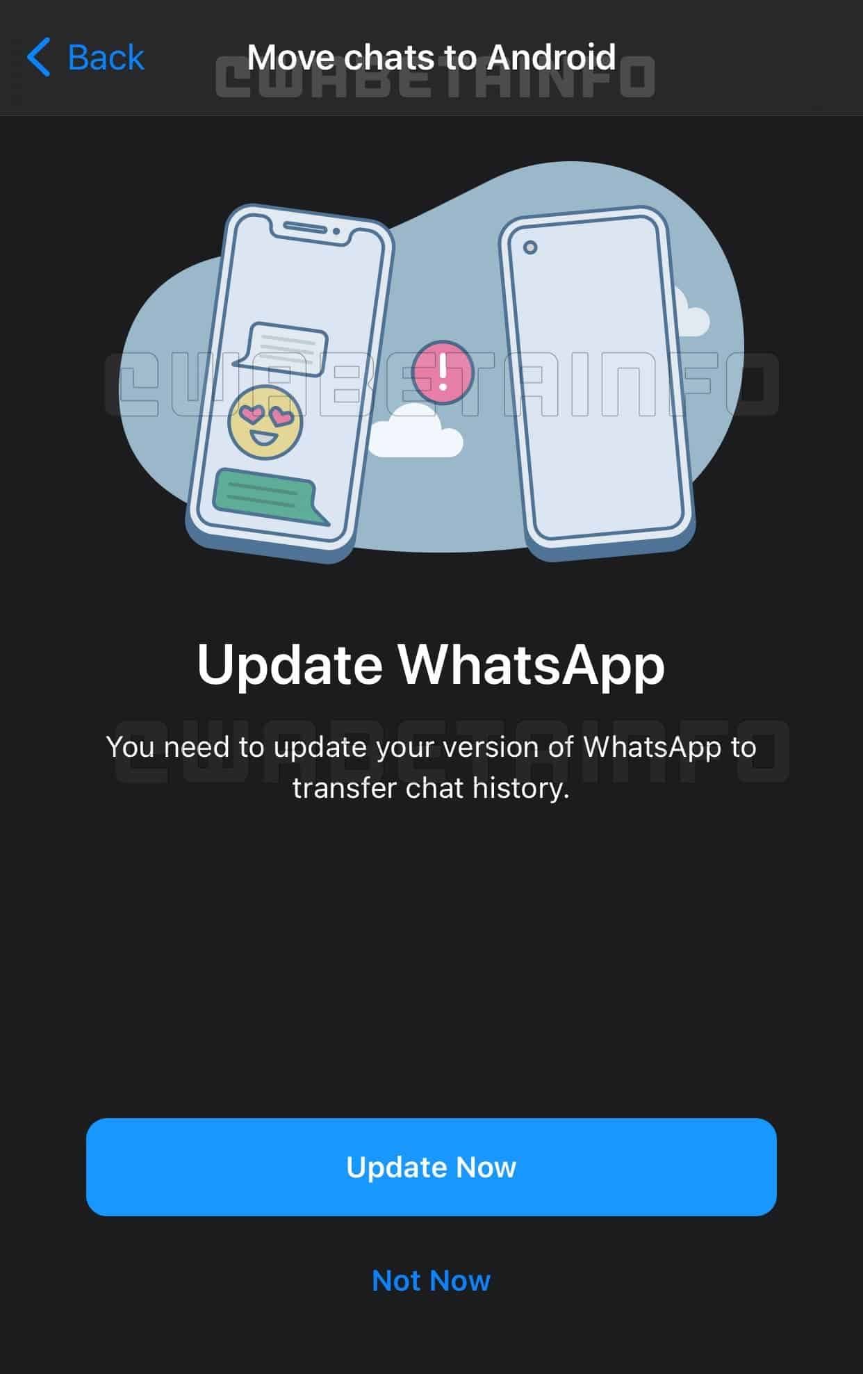 WhatsApp will allow you to export chats to other phone numbers