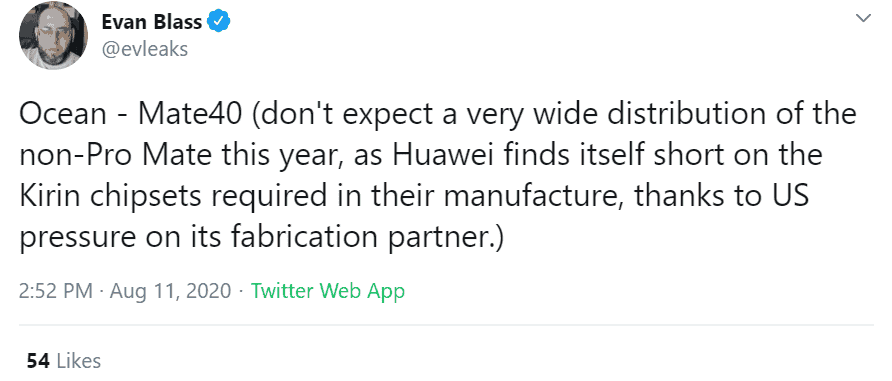 Huawei Mate 40 will have limited sales in parts of the world