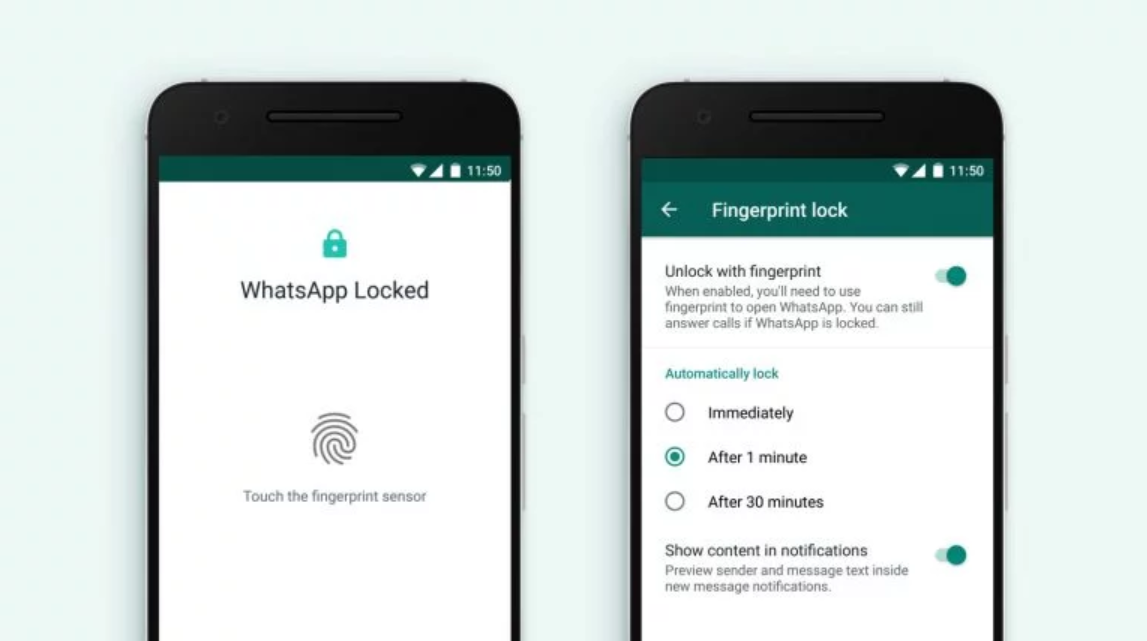 WhatsApp for Android can now be unlocked with a fingerprint