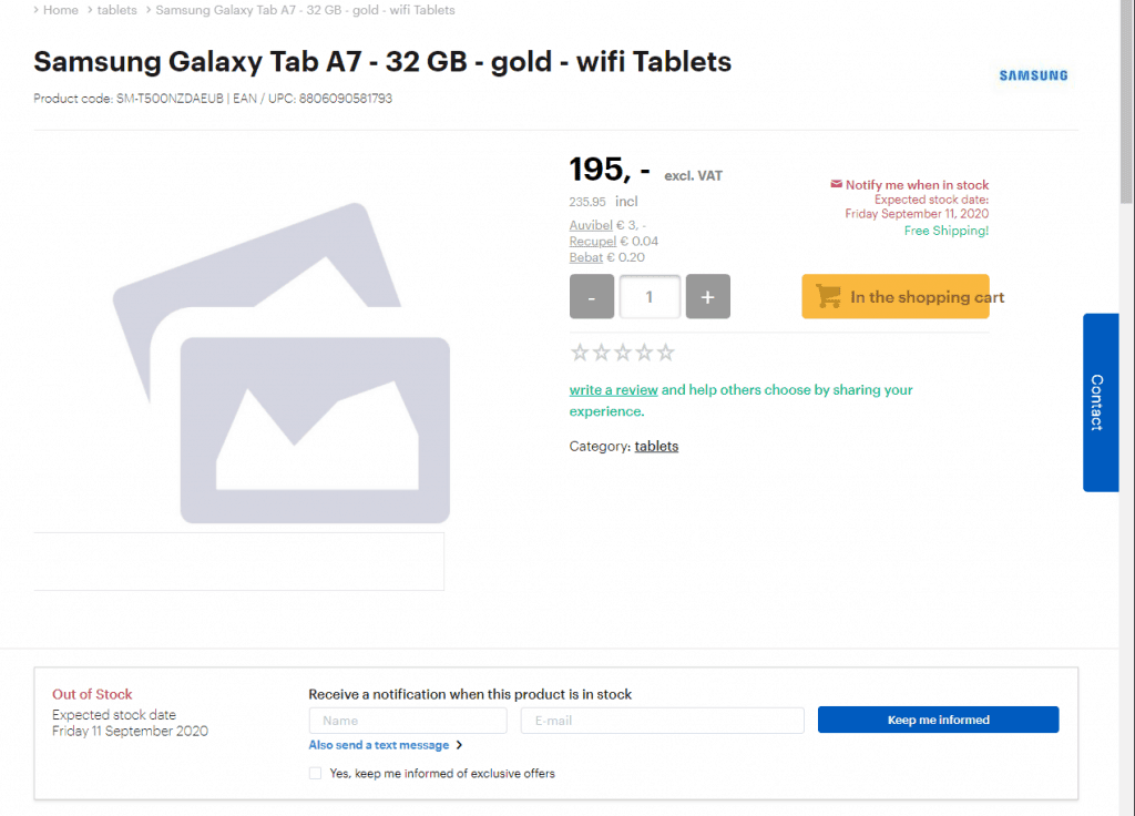 Galaxy Tab A7 10.4 (2020) price and launch date surfaces on the web