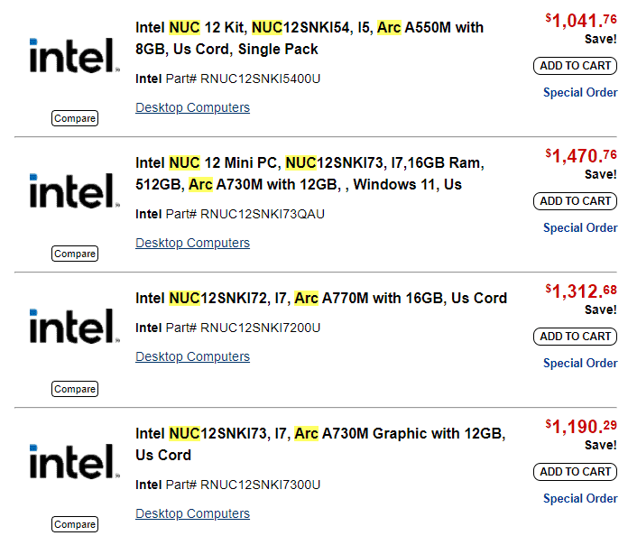 Intel NUC 12 Extreme System With Intel Core CPUs and Intel Arc Graphics Spotted