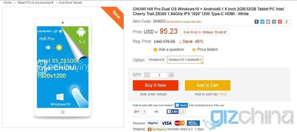 3 most interesting  Geekbuying Chuwi tablet deals
