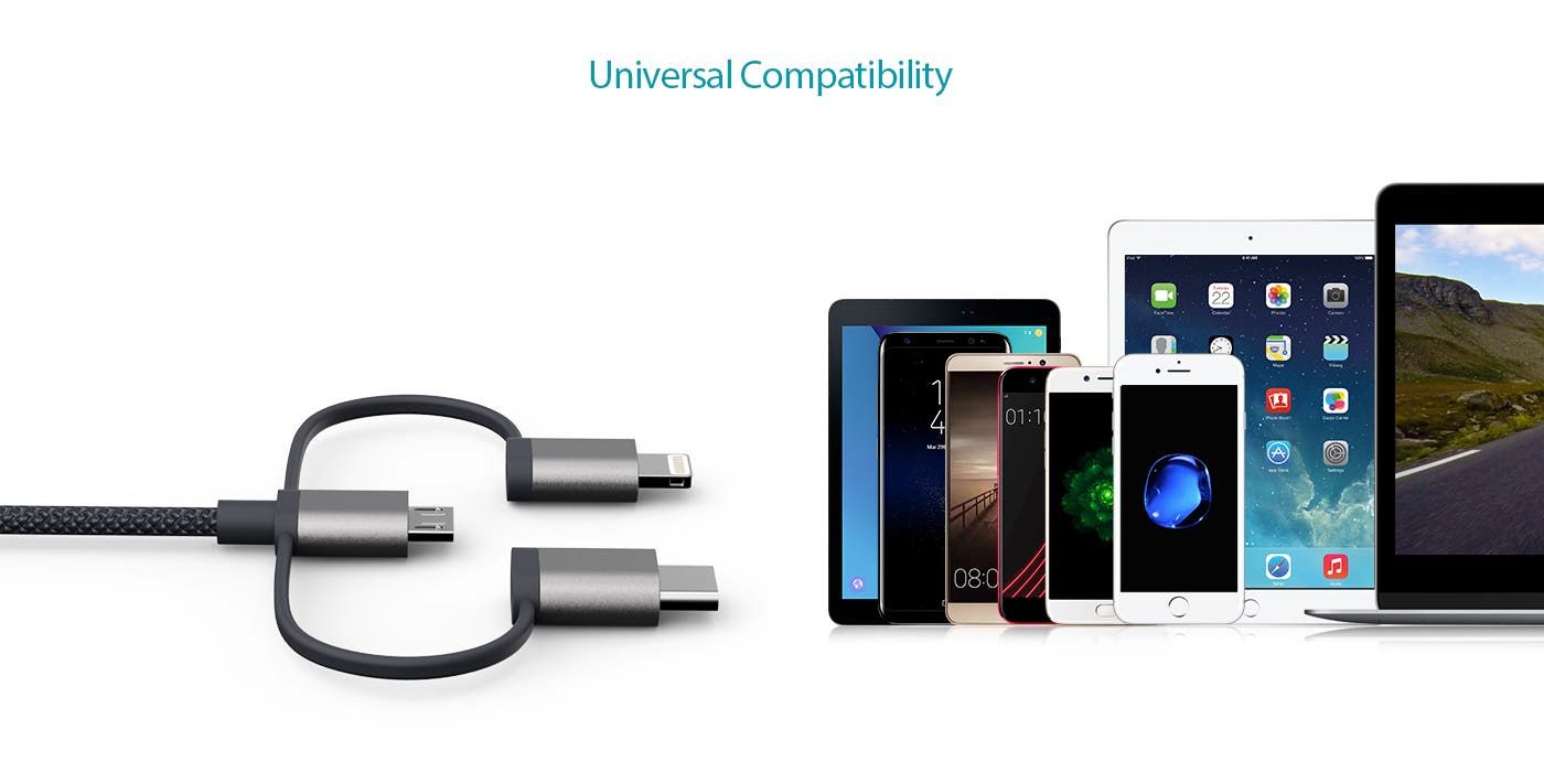 Dodocool DA120GY MFi Certified 3.3ft Nylon Braided USB Adapter now on Sale